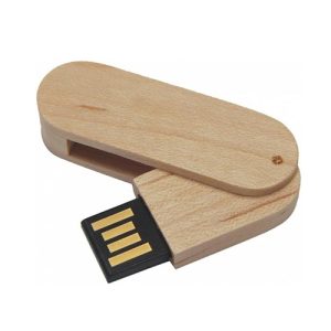Pen Drive Ecológico de Madeira Giratório Pequeno – GIPECB