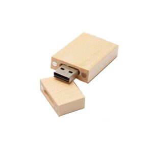 Pen Drive Ecológico Quadrado de Madeira – GIPECK