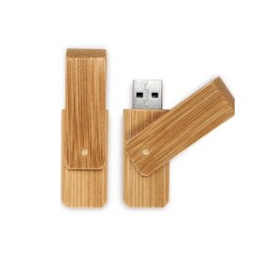 Pen Drive Ecológico Giratório de Bambu – GIPECG