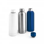Squeeze em aço inox (90% reciclado) com acabamento em mate metálico 550 mL